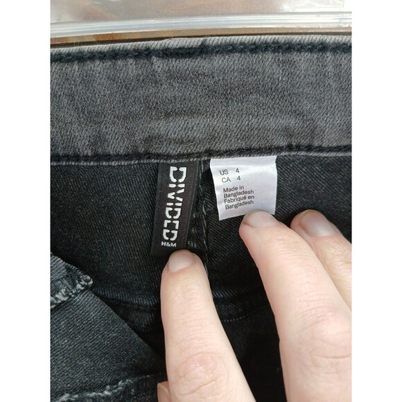 Divided by H&M Super Skinny High Waisted Stretch Jeans Size 4 Gray - Picture 2 of 4